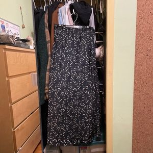 Urban Outfitters Satin Daisy Maxi Skirt